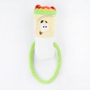 Игрушка Mr.Kranch для собак «Шаурма» плюшевая с канатиком и пищалкой 21 см