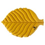 Лежанка Mr.Kranch для собак Листочек средняя двусторонняя с имитацией кожи, размер 90х65х5см, охра