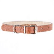 Ошейник Mr.Kranch для собак из натуральной кожи прямой, 29-35см, коричневый