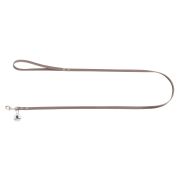 Поводок Mr.Kranch для собак из натуральной кожи с QR-адресником, 130см, 12мм, бежевый