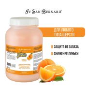 Маска Iv San Bernard Fruit of the Groomer Orange, восстанавливающая для слабой выпадающей шерсти с силиконом 3 л